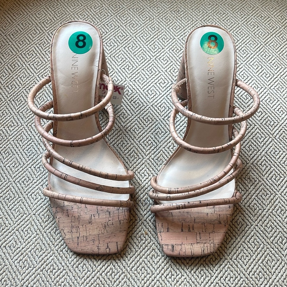 Nine West Strappy Cork Sandals, 8
